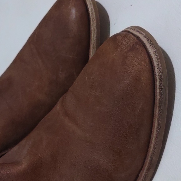 UGG Women’s Glee Brown Leather Ankle Zip Up Bootie Boots 1020262 Size 9 - Picture 6 of 10